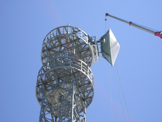 北豊富変電所 無線鉄塔パラボラアンテナ設置 北海道北部風力送電株式会社